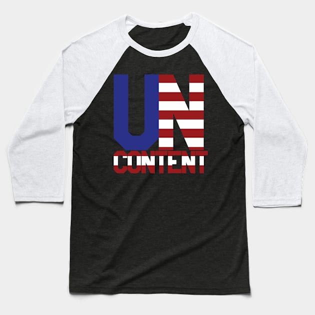 Uncontent Clothing Baseball T-Shirt by uncontent